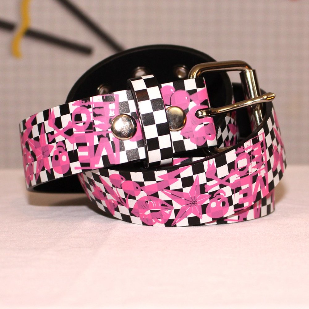 Black and white checkered belt